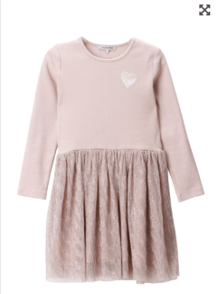 a punto. Kinderkleid Rosa